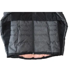 The North Face Puffer Jacket Womens M Black Grey 550 Down Insulated Colorblock thumbnail 4