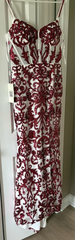 Stacees Prom Dress Red Size 8 thumbnail 1