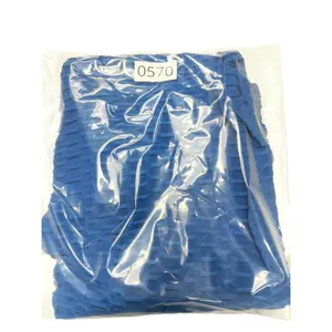 Womens Blue Textured Scrunch Butt Leggings Honeycomb High Waist 2XL Fits Medium thumbnail 4