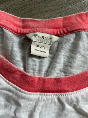 Ariat Cowboy Campfires Raglan Tee - White & Coral thumbnail 2