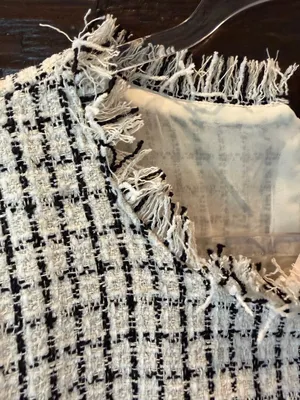 Ann Taylor Tweed Fringe Trim Top NWT thumbnail 3