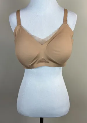 HONEYLOVE Crossover V-Neck Bra Medium 36 B C Wireless Comfort Padded Mesh Trim M thumbnail 1