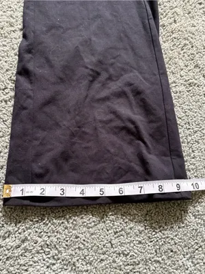 Lauren Ralph Lauren Black Flare Wide Leg Mid Rise Leggings Yoga Pants Womens L thumbnail 4