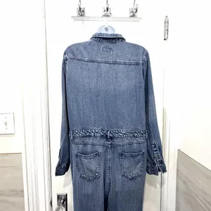 Universal Threads Denim Jumpsuit Womens Blue Medium Wash Button Front Size 8 thumbnail 8