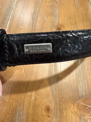 Coach 8571 Black Calfskin Leather Belt Brass Women's Size Small Classic Heritage thumbnail 3