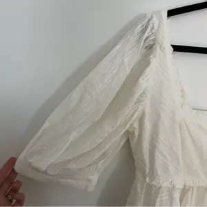 Free People Leave It To Me white Crop Top Blouse Button Boho XL NWOT thumbnail 5