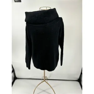 Wilfred Free Alpaca Blend Cowl Neck Sweater Black Ribbed Knit Women’s Size S thumbnail 12