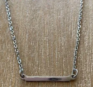 Silver bar necklace thumbnail 1