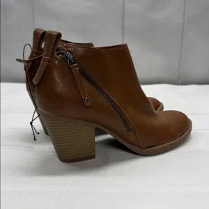 DV by Dolce Vita NEW Jameson Cognac Brown Double Zip Chunky Heel Ankle Booties 7 thumbnail 4