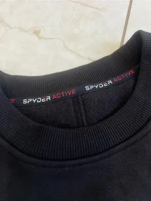 NEW Spyder Active Black Cropped Sweatshirt Size Medium thumbnail 2