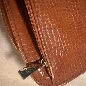 Beis Crossbody Tan Brown Cognac Faux Croc Crossbody Purse Bag With Trolly Sleeve thumbnail 6