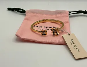 Kate Spade New York Gold Tone Spade Flower Hinged Bangle Bracelet NWT thumbnail 1