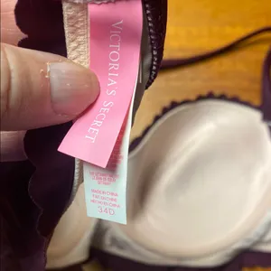 Victoria's Secret Rich Purple Underwire Bikini Fluted Top thumbnail 3