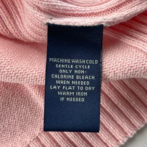Polo Jeans Company Ralph Lauren Pink‎ Cotton Long Sleeve Turtleneck Sweater XL thumbnail 3