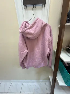 Glossier Original Pink Pullover Hoodie Size L thumbnail 4