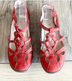 JAMBU Spain Red Suede Strappy Mary Jane Style Sandals Women’s Size 9 Comfort thumbnail 1