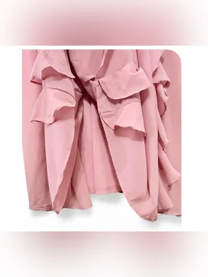 NWT Lulus Women’s Alorna Rose Pink Sleeveless Ruffled V-neck Maxi Dress Size L thumbnail 12