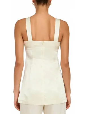 Amanda Uprichard Mariko Top in Ivory Small New Womens Sleeveless Tank Tunic thumbnail 13