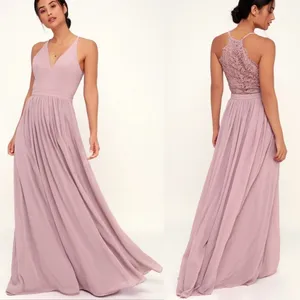 Lulus Love Spell Lace-Back Maxi‎ Dress in Dusty Lavender Size Medium thumbnail 2