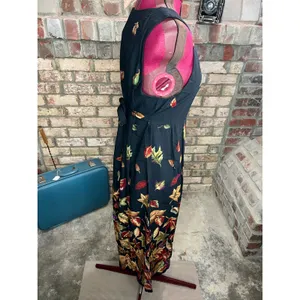 dress falling leaves sun dress jumper yellow rust V neck thumbnail 6