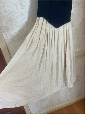 Free People Salvador Midi Dress Sz M Black Cream Embroidered Corset Back Detail thumbnail 10