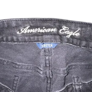 American Eagle outfitters Womens Jeans Straight Stretch Black Mid-Rise 18 Long thumbnail 7