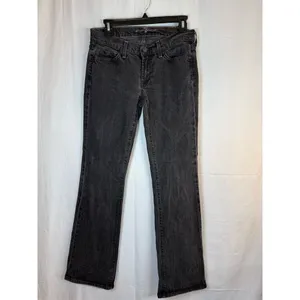 7 For All Mankind Jeans Womens Black Charcoal Wash Straight Leg 32 Inseam thumbnail 4
