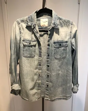 American Eagle Denim Button Down Shirt Size S thumbnail 1