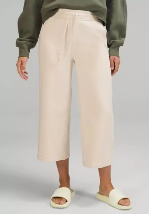 Lululemon Loungeful High-Rise Wide Leg Crop White Opal size 10 thumbnail 1