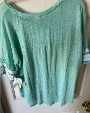 NWT aqua baseball tee Size XL thumbnail 4