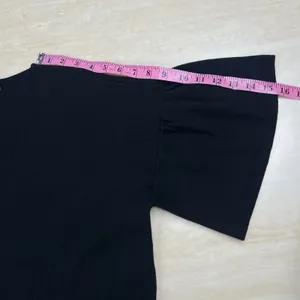 Lauren Ralph Lauren Black V-Neck Flutter Sleeve Knit Sweater Dress XL thumbnail 7