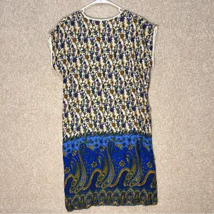 Imperfect 100% cotton made in Egypt tunic dress‎ size medium lightweight summer thumbnail 2