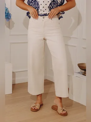Hidden Jeans Nori High Rise Super Wide Leg Cream Pants Size 25 NWT thumbnail 3