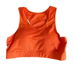 Women's NEW Orange Mesh Racer Back Sports Bra Size XL #260757 thumbnail 1