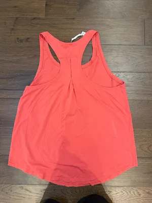 Puma Lululemon Coral Orange Racerback Tank Top Athletic Workout Size 12 - C30-098 thumbnail 5