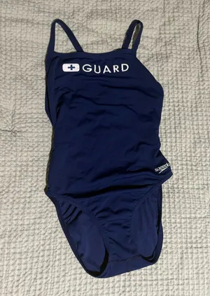 Lifeguard One Piece Swimsuit Blue Size M thumbnail 1