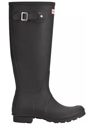 HUNTER Original Rain Boots Tall Women 9 Black Slip On Waterproof Buckle Rubber thumbnail 1