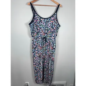 Athleta easy breezy sunbeam midi Dress Women L Multicolor Abstract casual Travel thumbnail 3