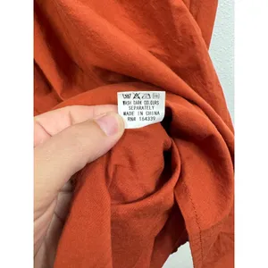 Petal + Pup Rust Orange Smocked Puff Sleeve Cotton Midi Dress Womens‎ Size 4 thumbnail 7