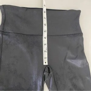 Spanx Shape Black Faux Leather Look at Me Now Fall Winter Leggings Pants Small thumbnail 10