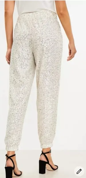 Loft Sequin Joggers Champagne thumbnail 1