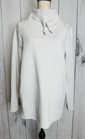 Spanx Air Essentials Got-Ya-Covered Mock Neck Pullover Top Off White Sz XL thumbnail 1