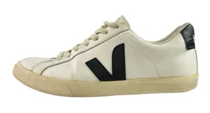 Veja Esplar Women's White Leather Logo Low Top Lace Up Athletic Sneakers Shoes 9 thumbnail 1