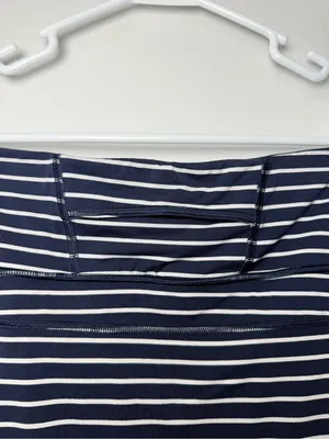 Athleta Striped Stealth Skort Tennis Skirt Shorts Blue White Size Small thumbnail 6