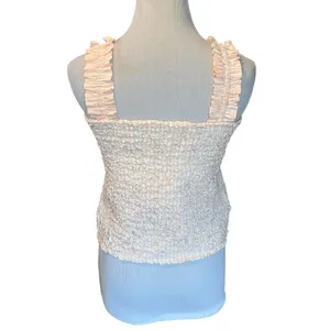 Petersyn x Revolve Smocked Tami Tank Top Striped‎ Melon Orange Size Large New thumbnail 4