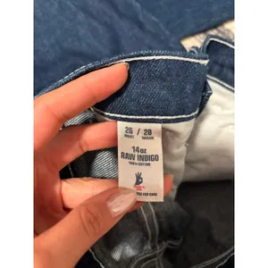 Unbranded Women's Raw Indigo High Rise Jeans 100% Cotton 26x28 USA thumbnail 9