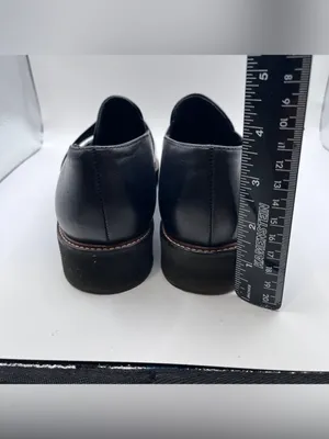 Paul Green 1670-003 slip-on loafers black leather chunky lug sole size US 7.5 thumbnail 6