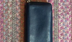 BLACK MICHAEL KORS LEATHER ZIP LONG WALLET thumbnail 6