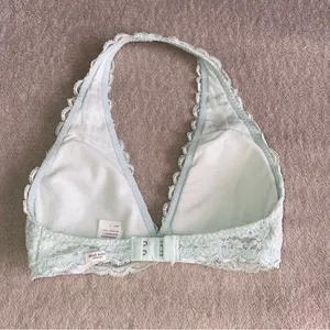 Gilly Hicks Hollister Lace Halter Bralette in Mint Green thumbnail 3