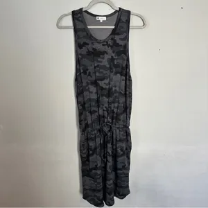 Sundry x Evereve The Weekender Dress Tank Camo Print XL thumbnail 3